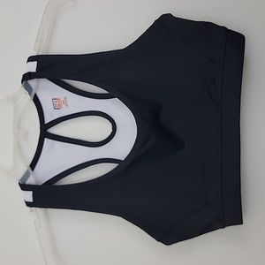 SB Performance Black & White Athletic Sports Pullover Bra M
